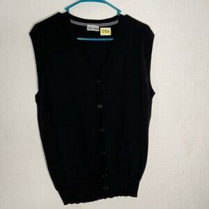 Visconti Sport Men’s Size XL Wool Knit Button Front Academia Vest Cardigan Italy